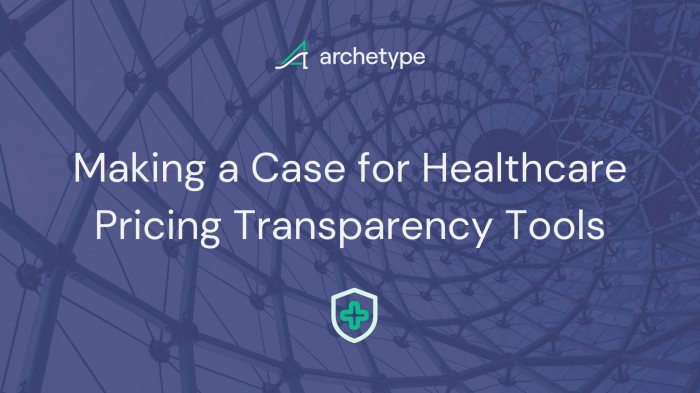 Healthcare transparency cost information project costs architecture